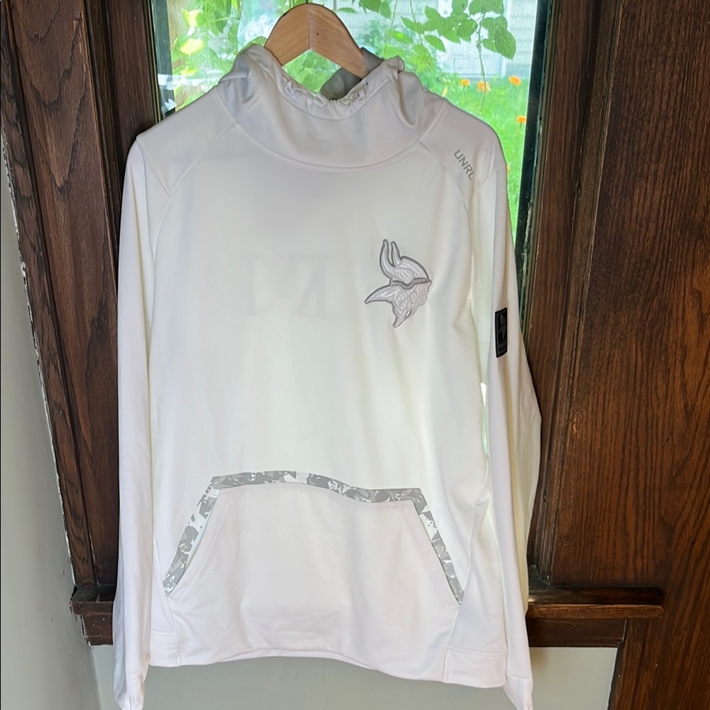 Limited Edition UNRL White Hoodie with Viking Logo